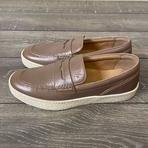 NEW Donald Pliner Murray Taupe Antique Calf Leather Loafer Shoe Men's Size 7